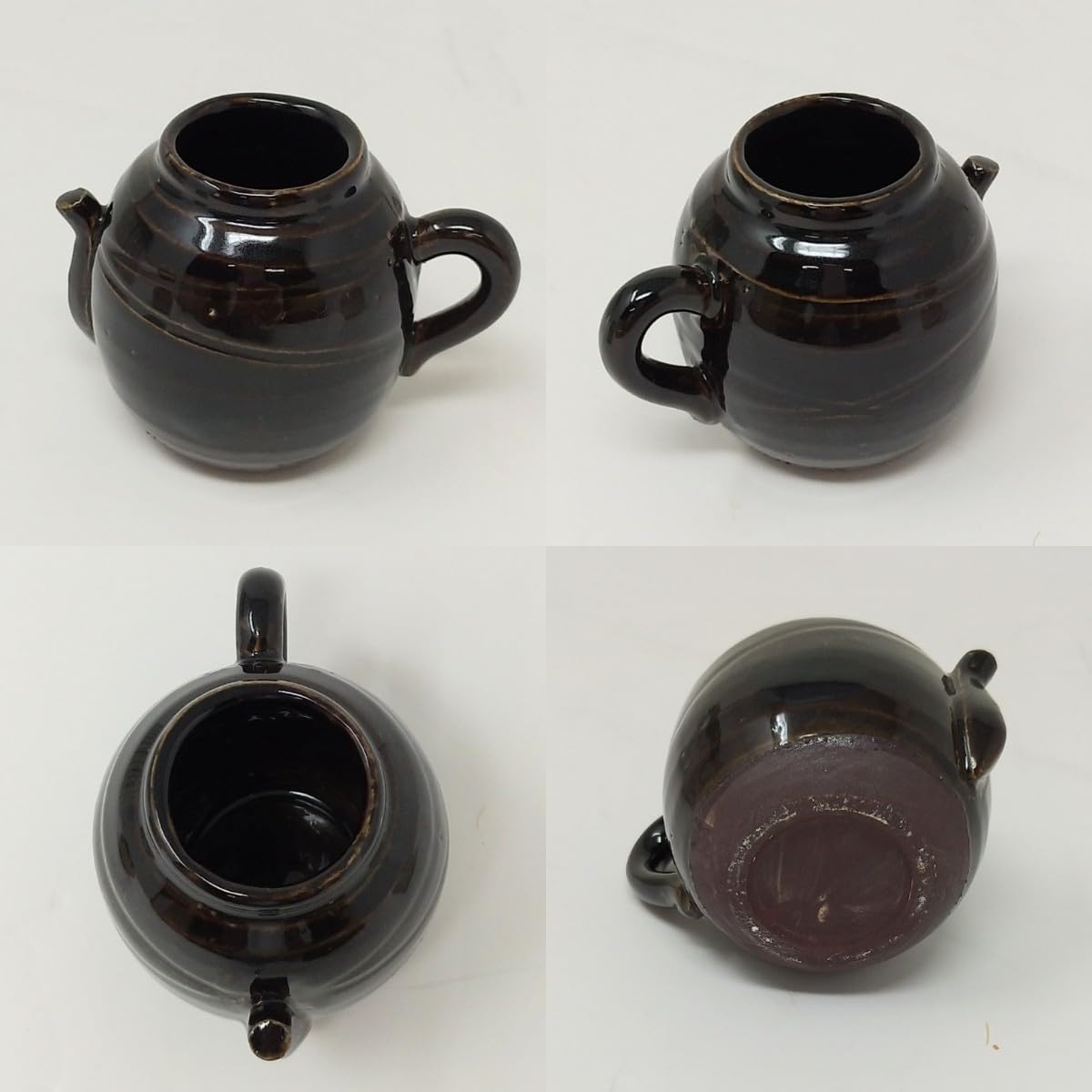 【茶道具】加藤五陶造　色変り四滴茶入（共箱） 茶道具 茶入 四滴茶入 蓋1個付 加藤五陶作 茶道 : 茶道具いまや